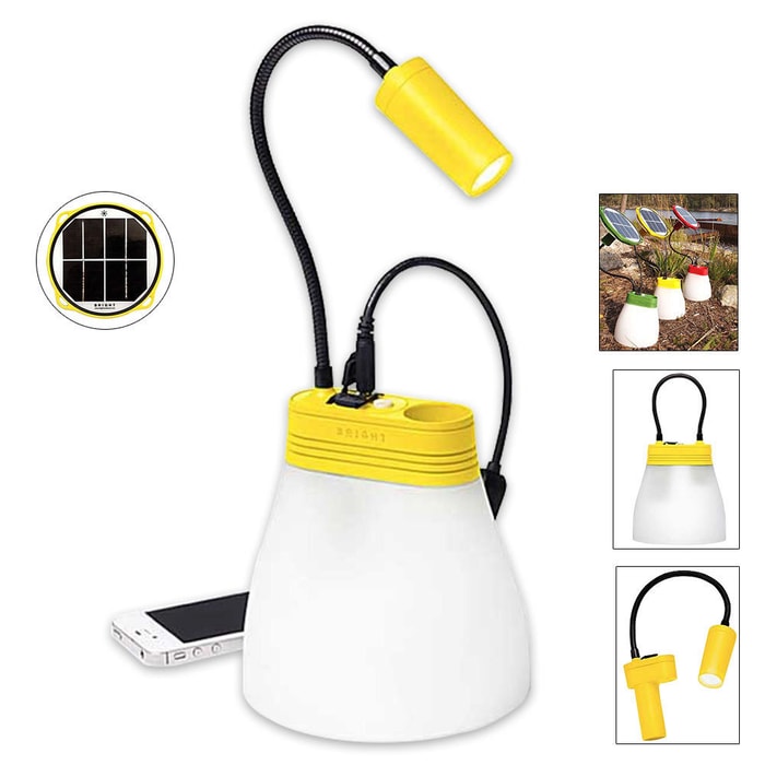 SunBell Solar Lamp & Emergency Cell Phone Charger Yellow
