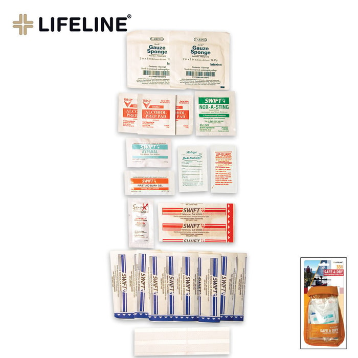 Lifeline Safe & Dry 33-Piece First Aid Kit