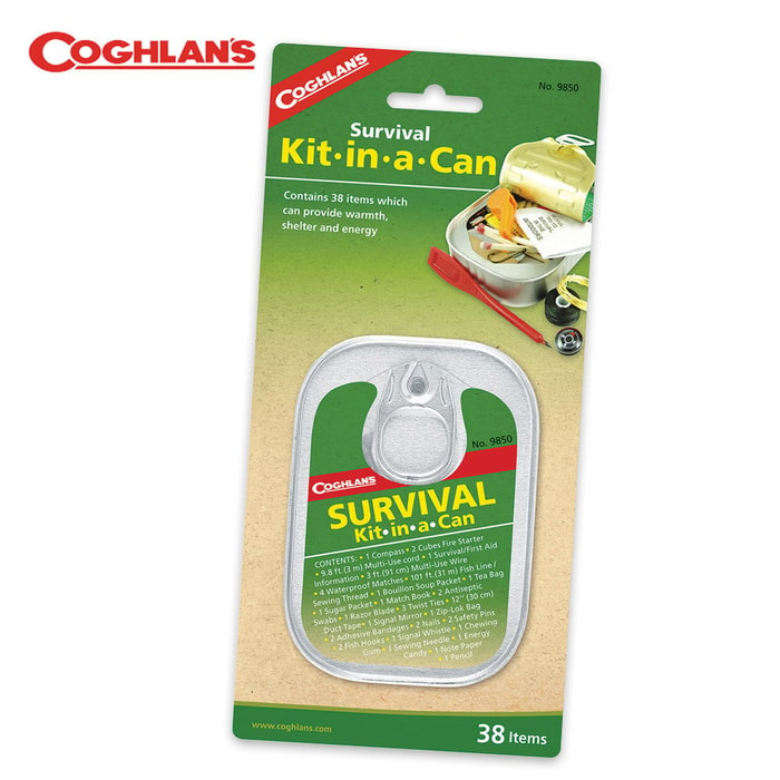Coghlans Survival In A Can Survival Kit 38 Piece