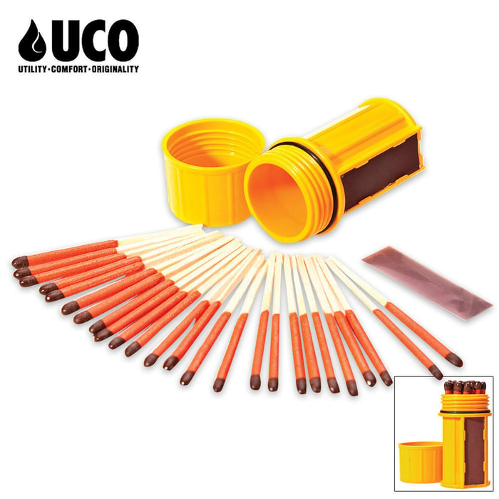 UCO Stormproof Waterproof Matches with Case and Strikers