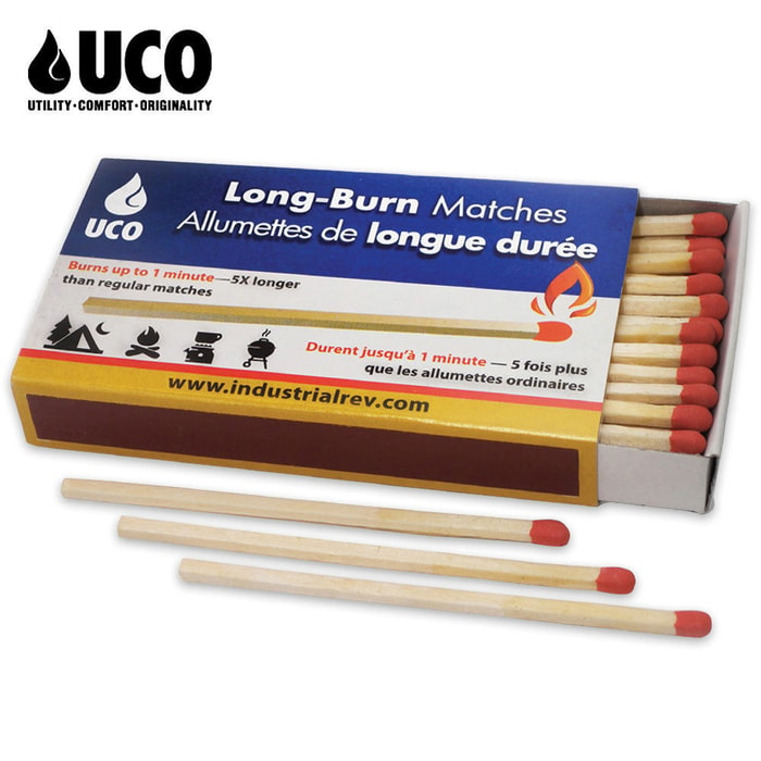 UCO Long Burn Matches Box of 50