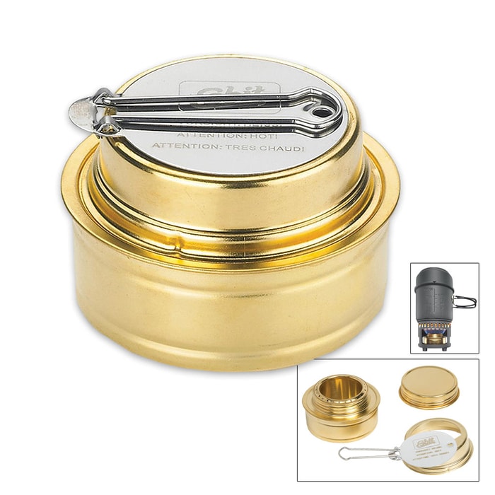 Brass Alcohol Burner With Lid Handle