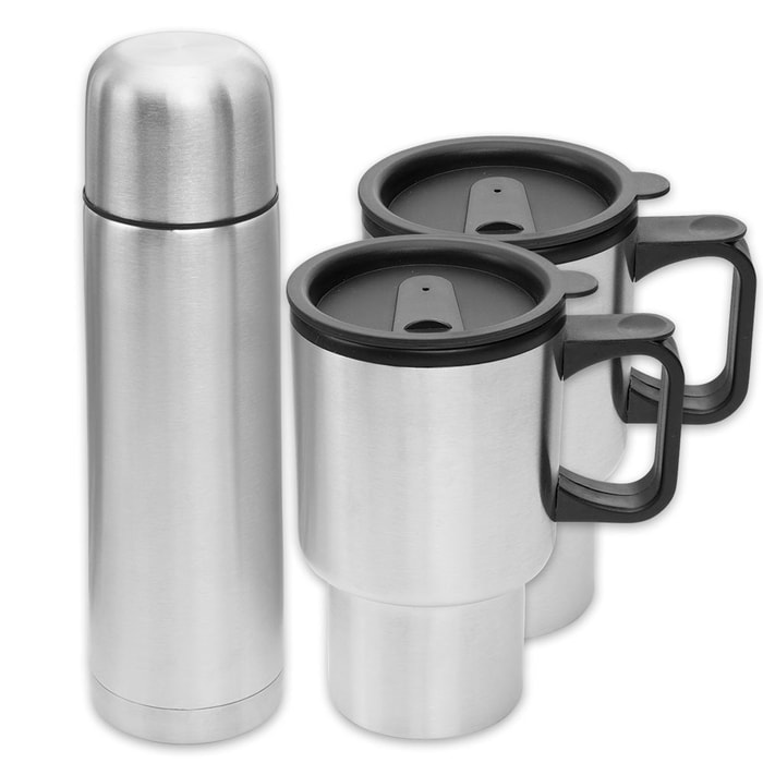 Finelife Stainless Steel Travel Mug Set - 4-Piece