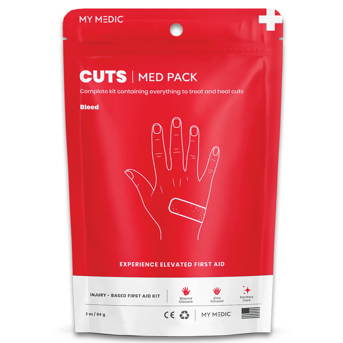 The Cuts Med Pack comes in tough packaging