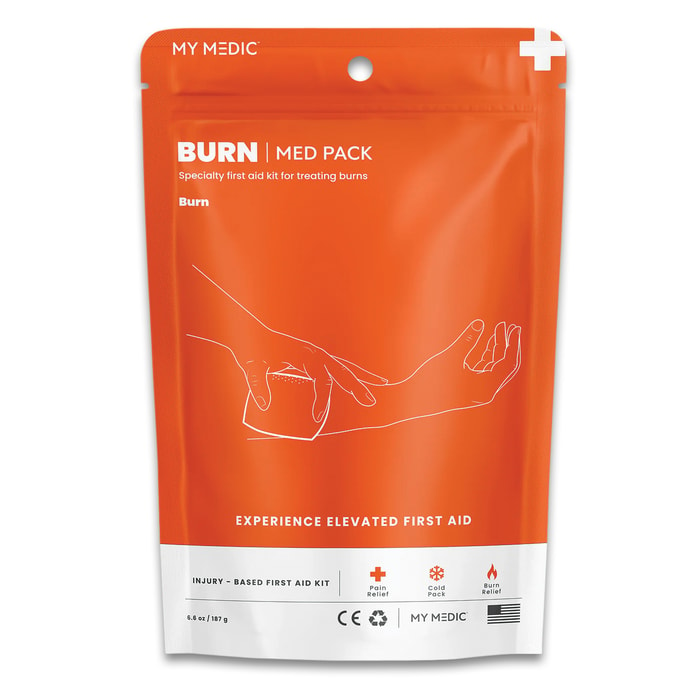 The Burn Med Pack is conveniently packaged in a resealable pouch