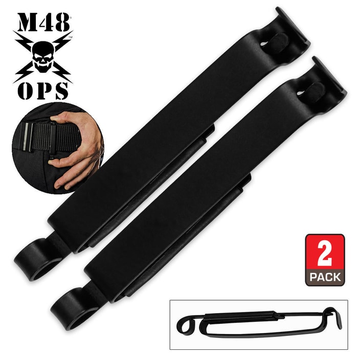 M48 OPS Black Steel ALICE Clips - Set of Two