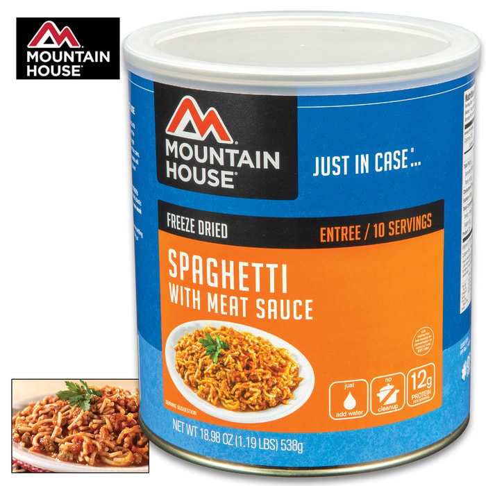 Mountain House Spaghetti With Meat Sauce Can 10 Servings
