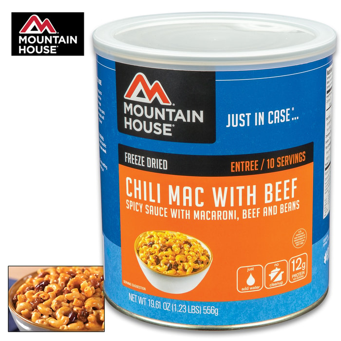 Mountain House Chili Mac With Beef Can 10 Servings