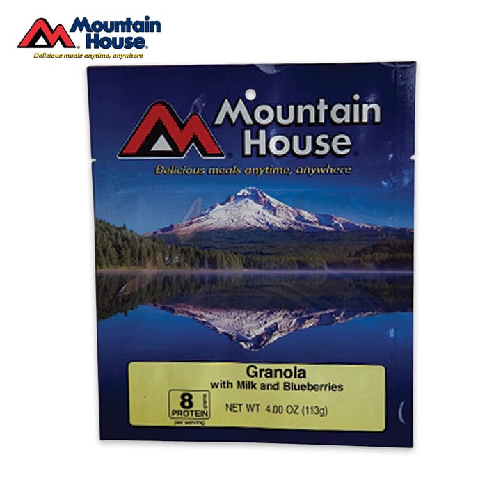 Mountain House Granola With Milk & Blueberries Vacuum Pouch 2 Servings