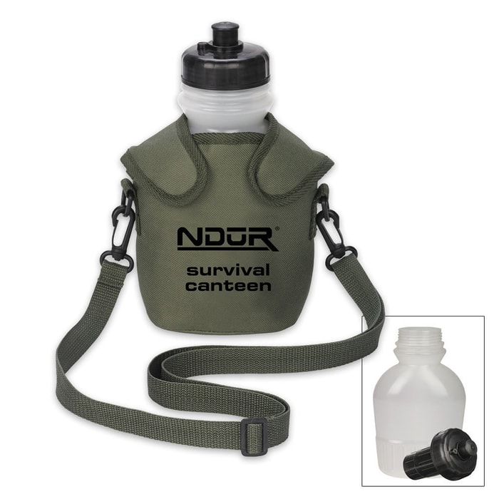 Ndur Survival Canteen with Advanced Filter Olive
