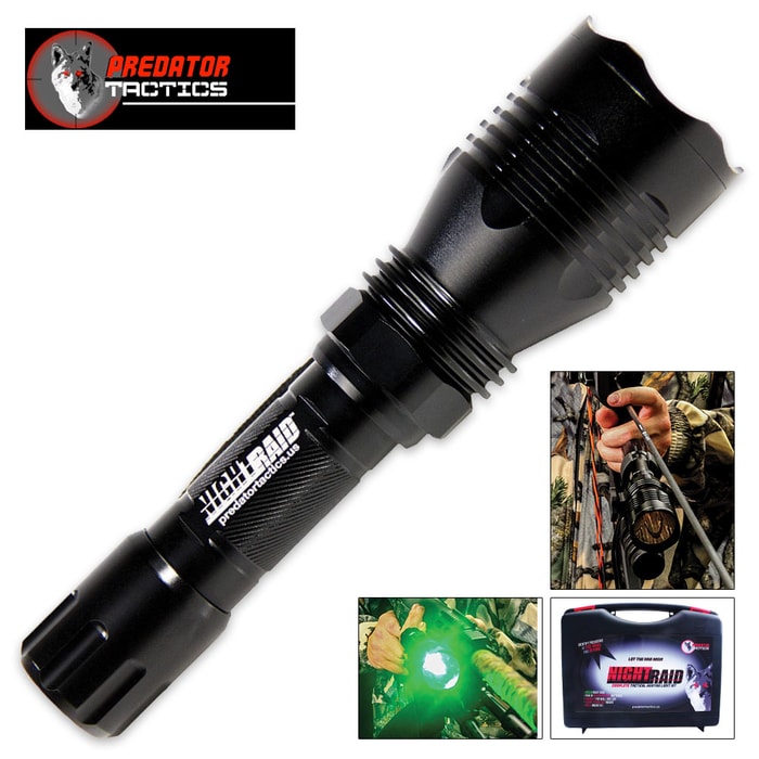 Predator Tactics Night Raid Flashlight Kit - Green
