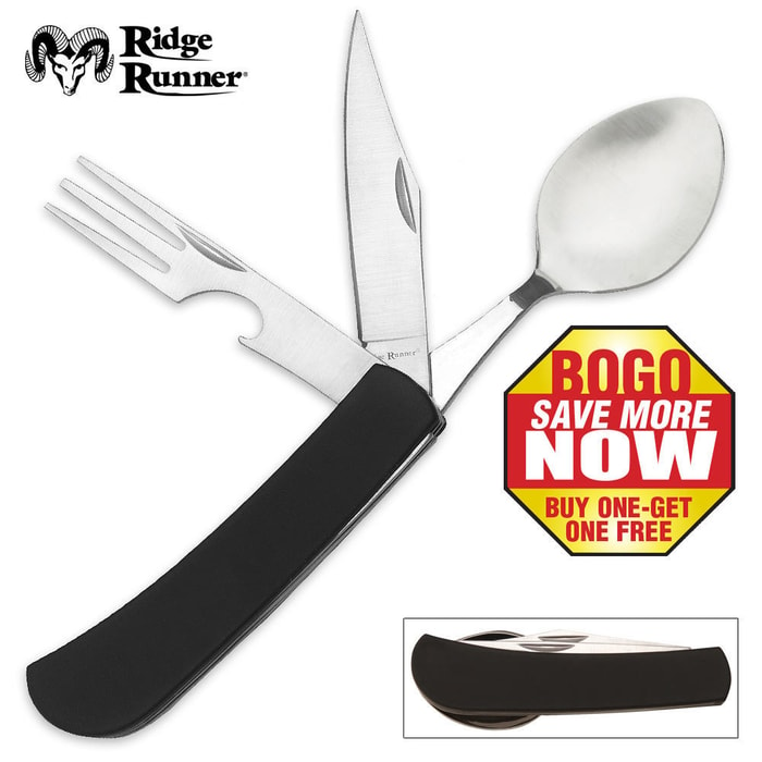 Ridge Runner Hobo Tool (Knife, can opener, fork, spoon) 2 for 1
