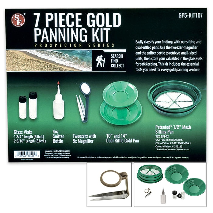 7-Piece Prospector Gold Panning Kit