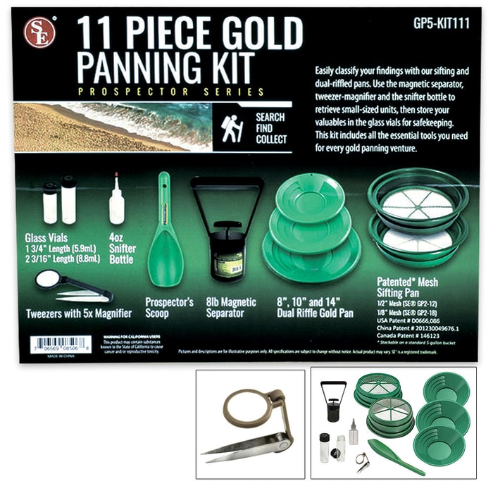 11-Piece Prospector Gold Panning Kit
