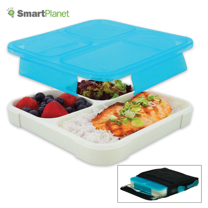 Ultrathin Lunch Book Meal Kit With Pouch - Blue