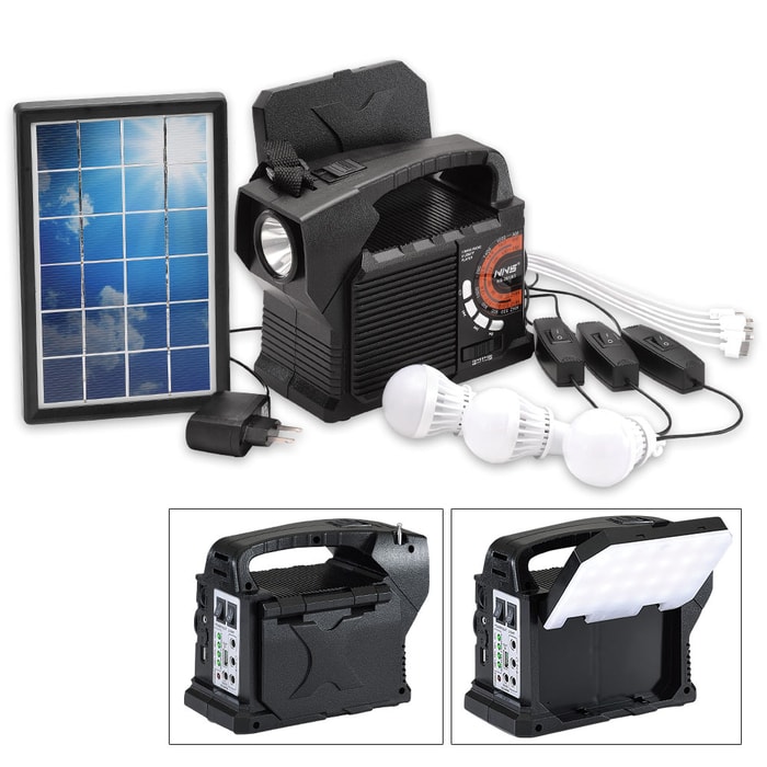 Solar Box 9-in-1 Solar Powered Emergency/Camping Kit