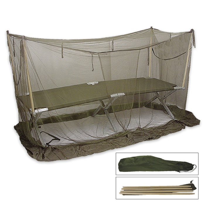 Military Surplus Mosquito Cot Cover With Carry Bag
