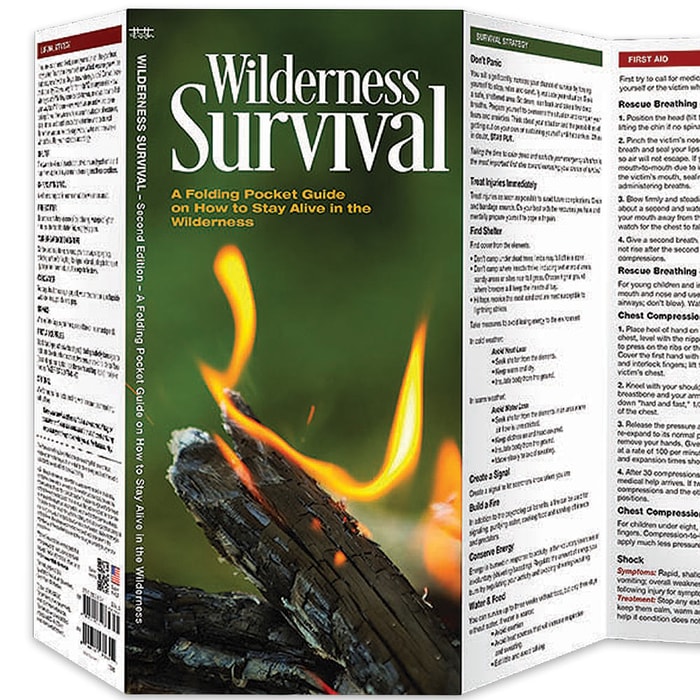Wilderness Survival Folding Pocket Guide - Second Edition