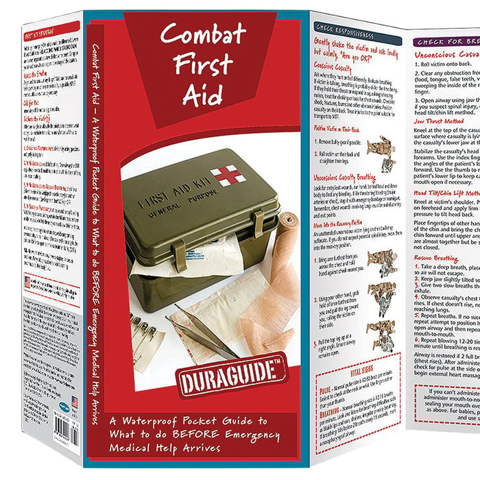 Combat First Aid Waterproof Pocket Guide