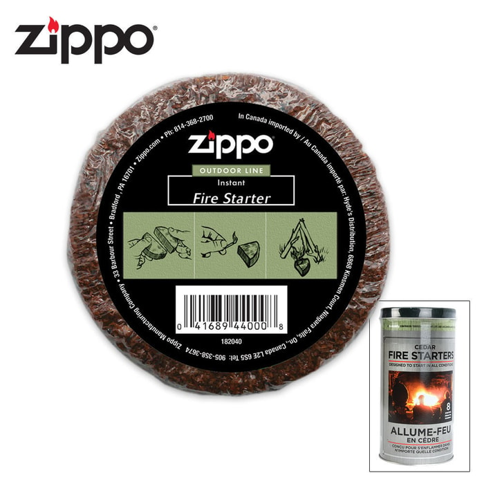 Zippo Cedar Fire Starter Tin 