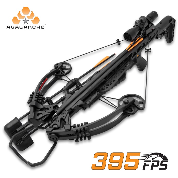 The Avalanche Demise Compound Crossbow will send carbon bolts at up to 395 fps