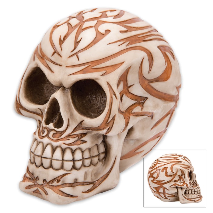 Tribal Bones Tattoo Skullpture