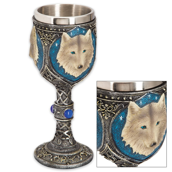 Call-of-the-Wild Fantasy Wolf Goblet