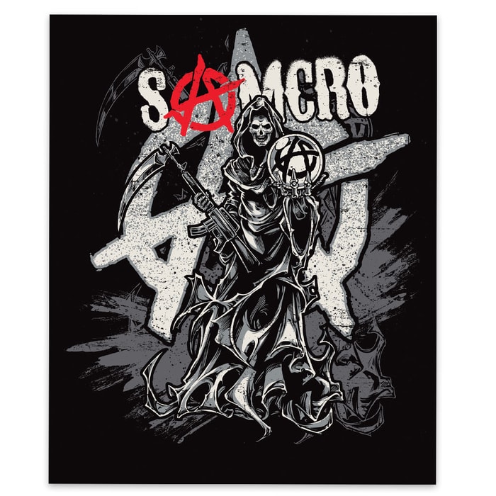 Officially Licensed Sons Of Anarchy Queen Size Faux Mink Blanket