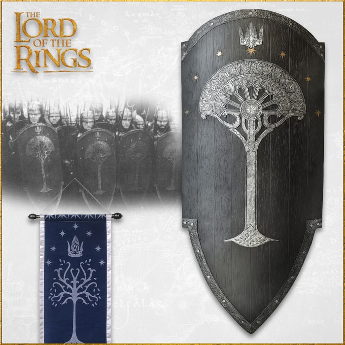 The Second Age Gondorian War Shield back and front view