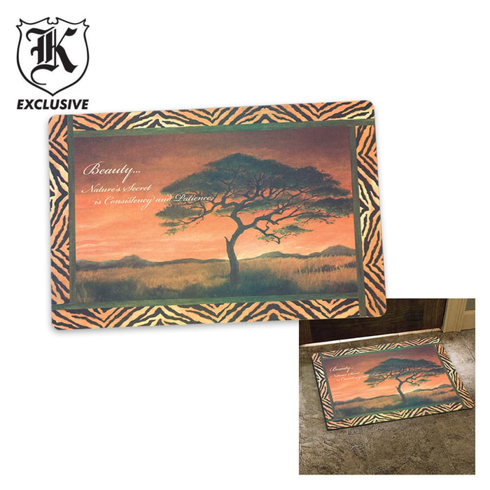 African Tree Welcome Mat