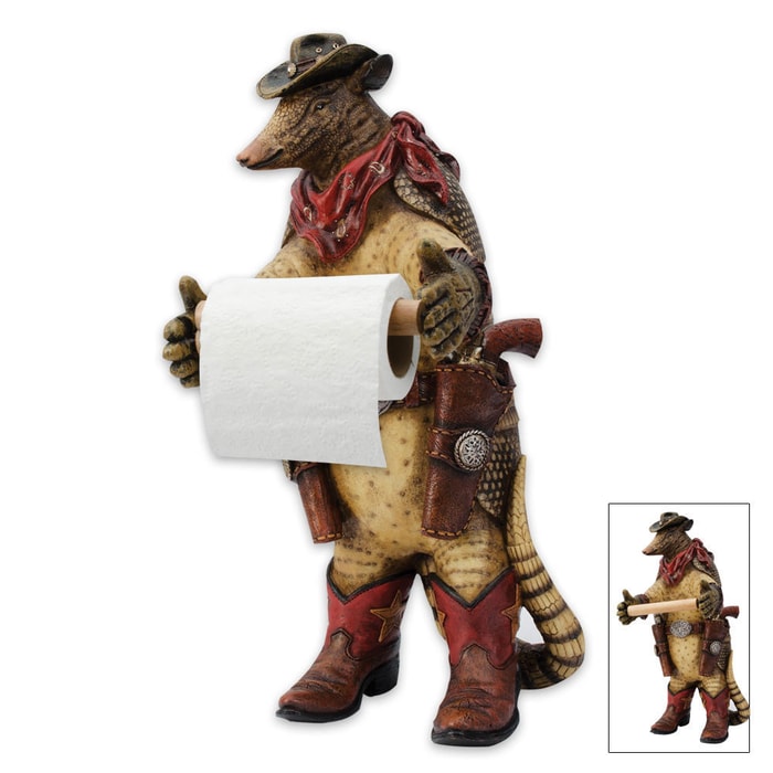 Armadillo Standing Toilet Paper Holder