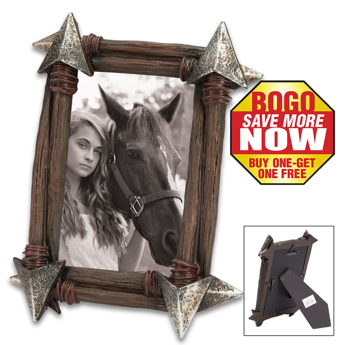 Savage Arrow Picture Frame - Fits 4" x 6" Photos or Art - BOGO