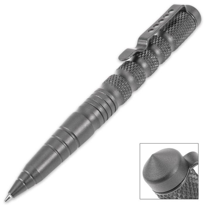 Gray Glass Breaker Rescue Pen