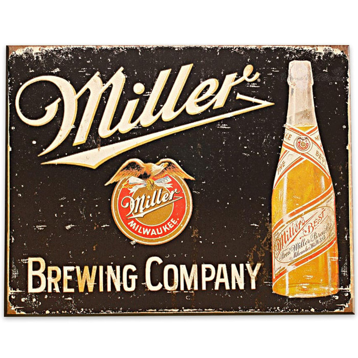 Miller Brewing Vintage Tin Sign