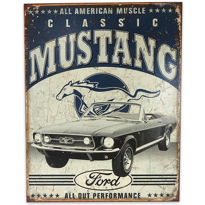 Classic Mustang Tin Sign