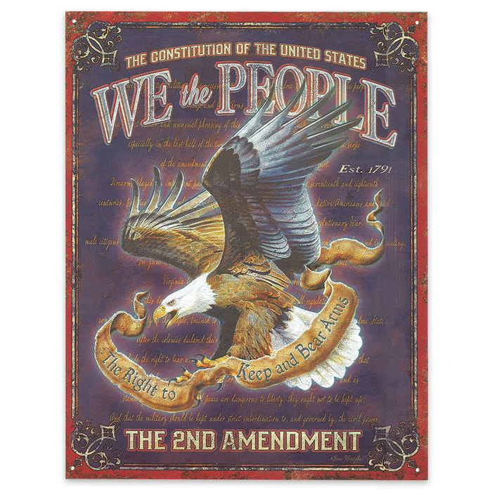 Second Amendment Tin Sign