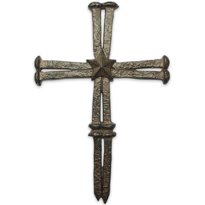Cast Iron Nails Cross - Wall Hanging
