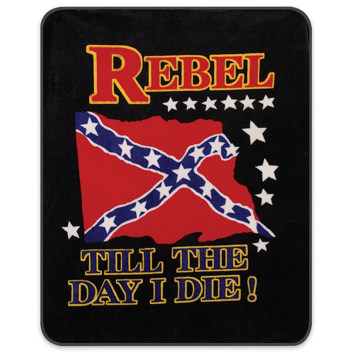 Rebel Flag Till The Day I Die Faux Fur Queen Size Blanket