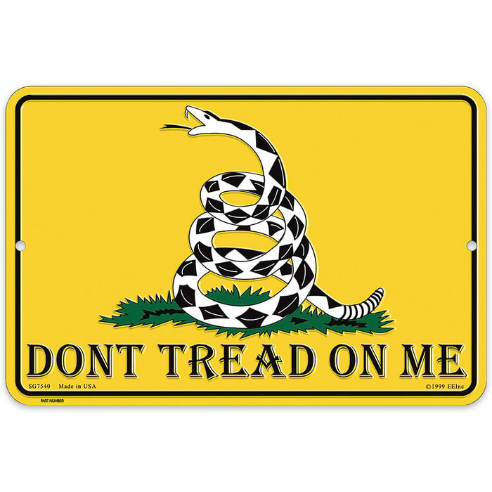 "Don't Tread on Me" Gadsden Flag 8" x 12" Aluminum Sign