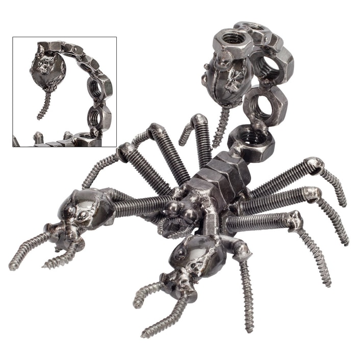 Handcrafted Metal Scorpion Sculpture