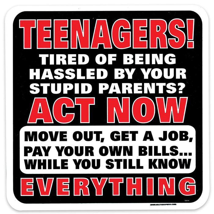 Teenagers Act Now Sign