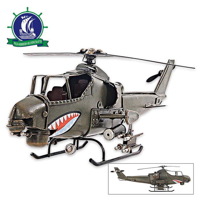 1960 Bell AH-1G Cobra Attack Helicopter | Handcrafted Model US Army Helicopter | 1:16 Scale