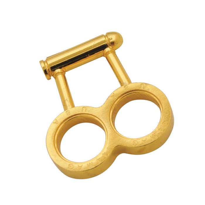 Gold .44 Mag Bullet Brass Knuckles Belt Buckle