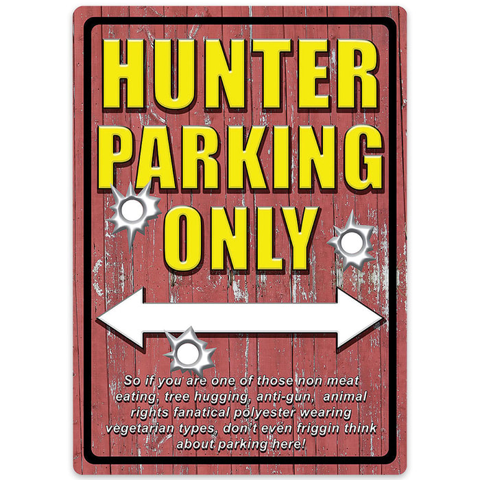 Hunter Parking Tin Sign