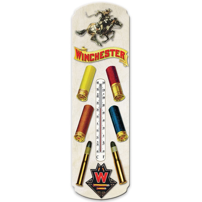 Winchester Ammunition Tin Thermometer