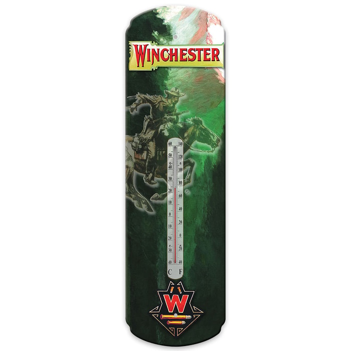 Winchester Horse And Rider Thermometer