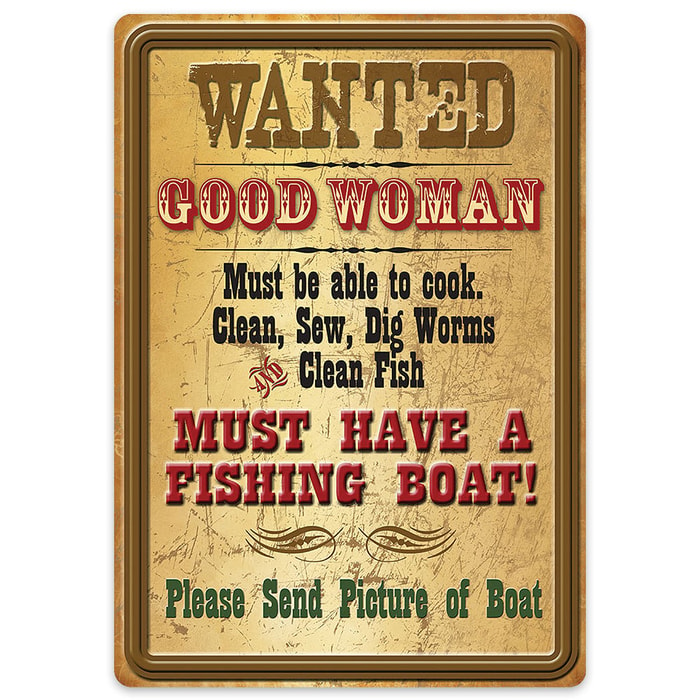Wanted Good Woman Tin Sign