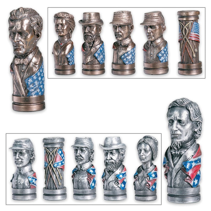 Civil War Bust Chess Set 