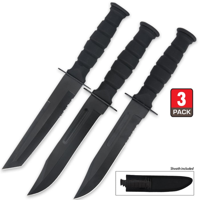 Triple Threat Fixed-Blade Knife Set