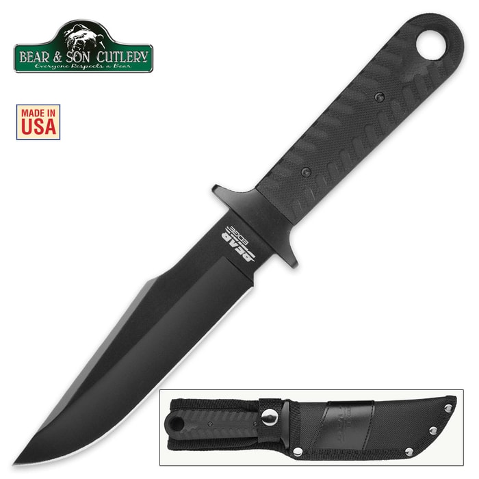 Bear Edge Fixed Blade Knife With G10 Handle